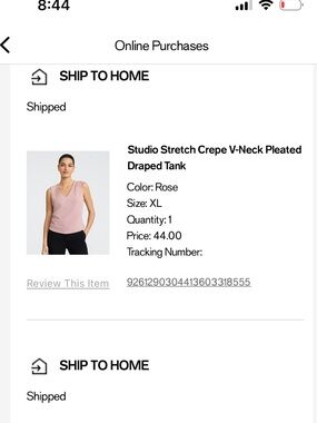 Studio stretch crepe v-neck pleated draped tank size XL